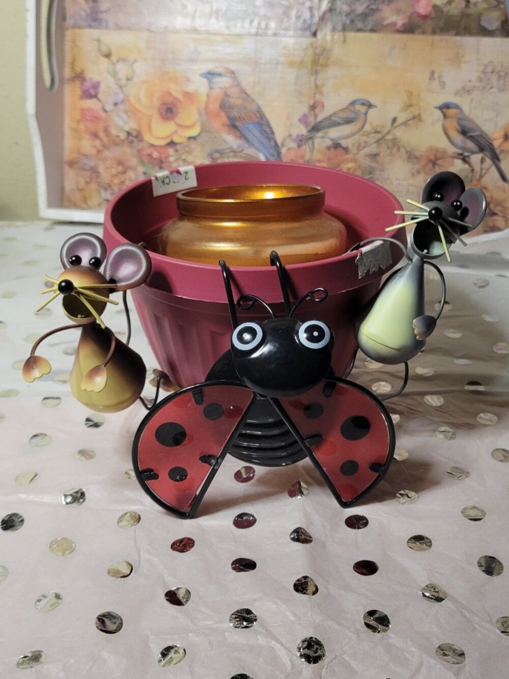 Pot hugger Mice and Ladybug.
